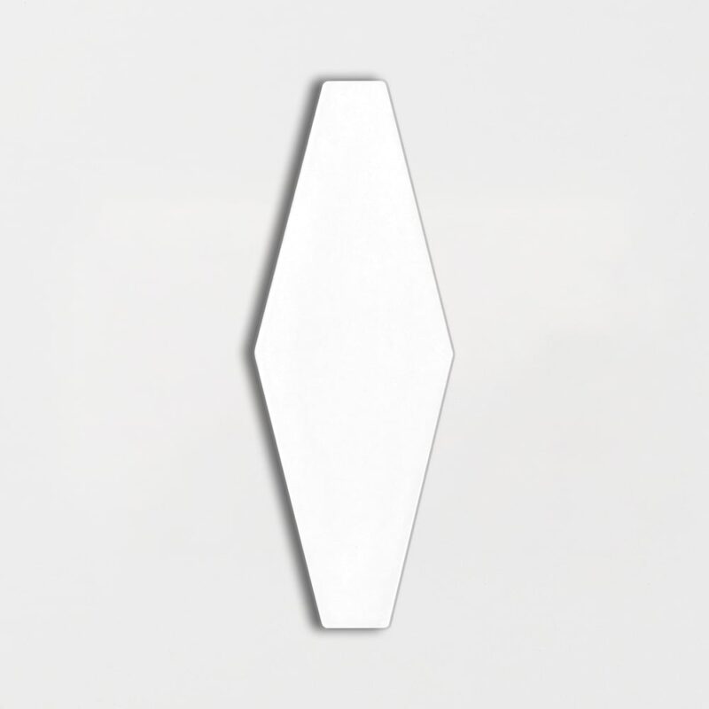 Royal White Glossy Longest Hexagon Ceramic Tile 3×7 7/8