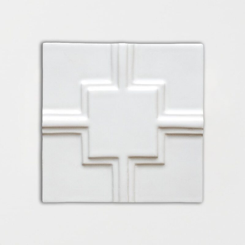 Royal White Glossy Link Ceramic Accent Tiles 6×6