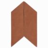 Hand Made Matte Chevron Terracotta Tile 3×8