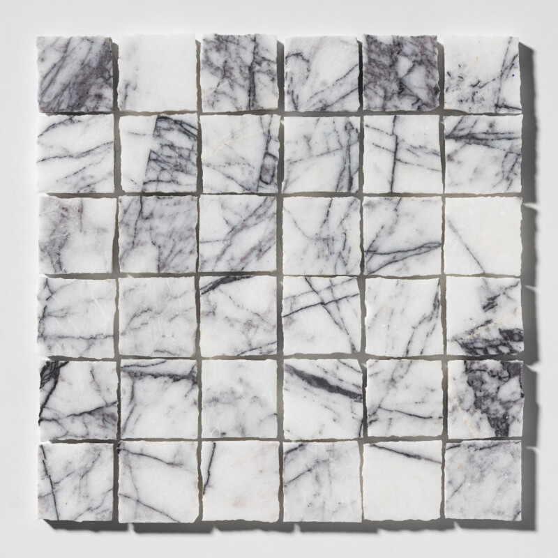 Lilac Honed Hand Clipped Marble Mosaic 12×12