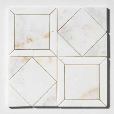 Calacatta Amber Honed Palazzo Li Antica Marble Mosaic 12×12