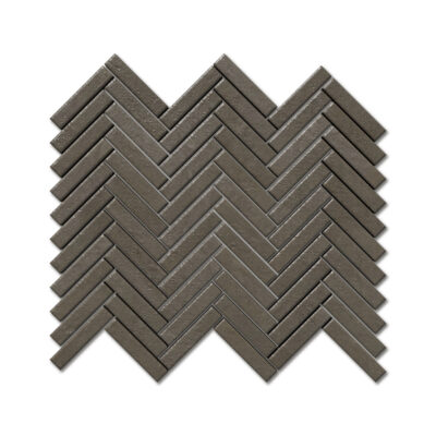 Olivin Matte Herringbone 5/8×3 Glazed Terracotta Mosaic 10 7/16×12 13/16