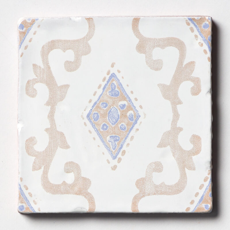 Vintage Linen India Glossy  Glazed Terracotta Tile 6×6