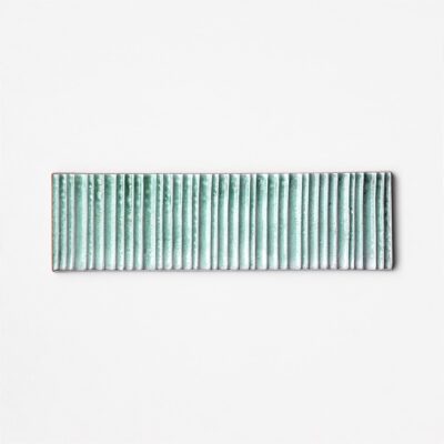 Sage Glossy Staccato Thin Brick Accent Tiles 2 1/4×7 7/8