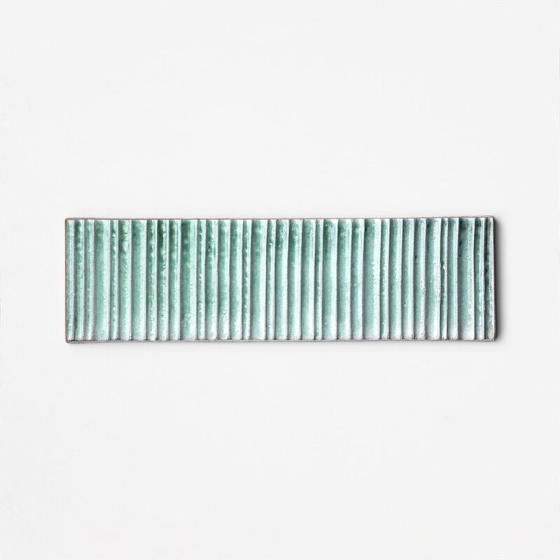 Sage Glossy Staccato Thin Brick Accent Tiles 2 1/4×7 7/8