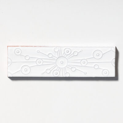 Royal White Glossy Stellar Thin Brick Accent Tiles 2 1/4×7 7/8