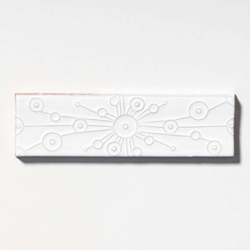 Royal White Glossy Stellar Thin Brick Accent Tiles 2 1/4×7 7/8