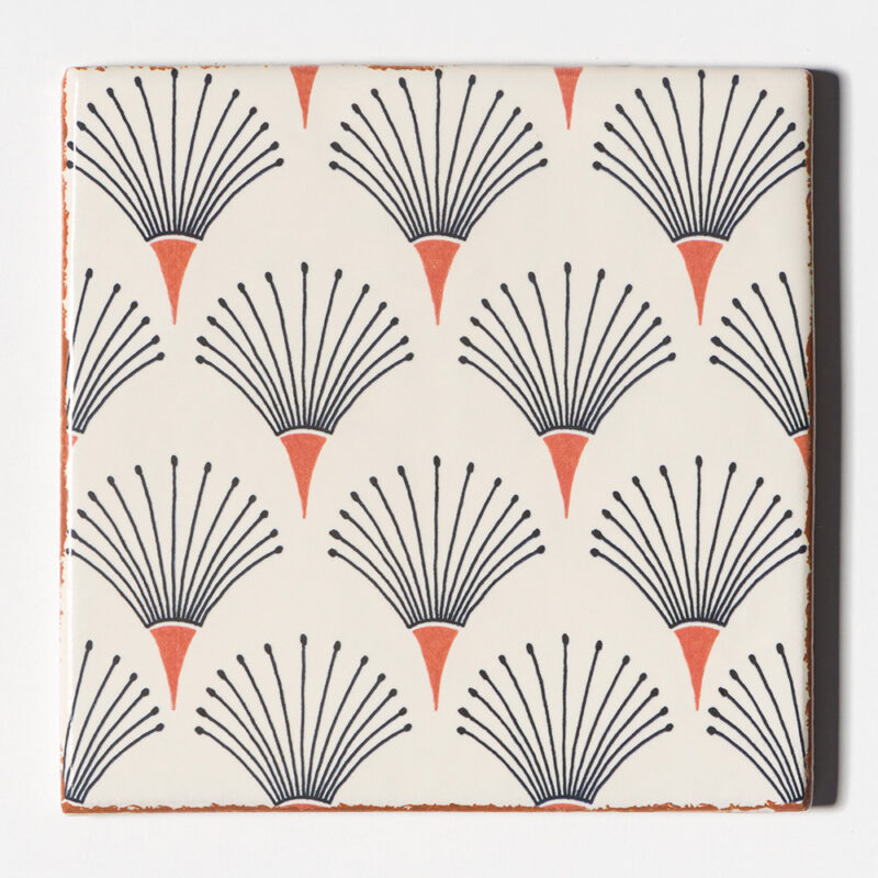 Fanned Matte  Glazed Terracotta Tile 6×6