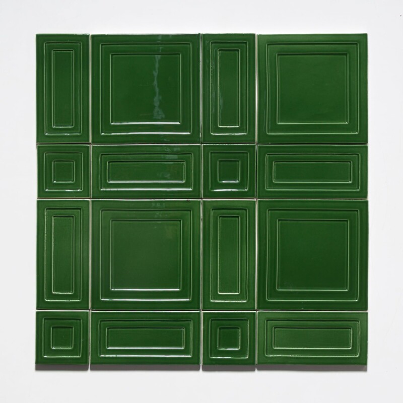 Basilico Glossy Piazza Pattern Ceramic Tile 9 29/64×9 29/64