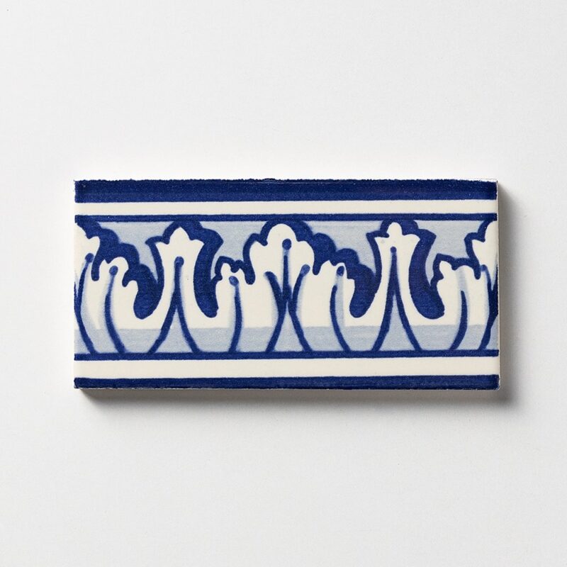 307 Blue Glazed  Ceramic Border Tiles 3×6