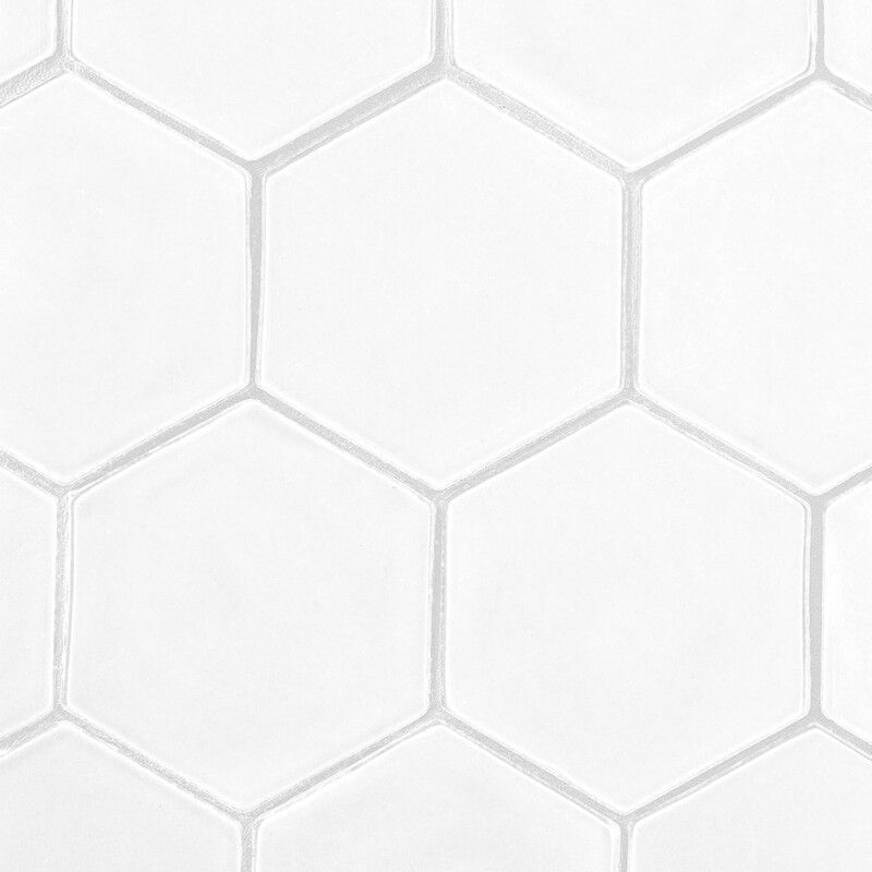 Satin Cotton Matte Hexagon 5 Ceramic Tile 5