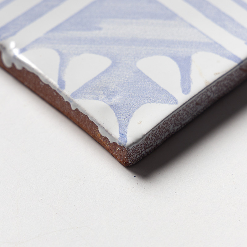 Indigo Wash Manorca Glossy  Glazed Terracotta Tile 6×6