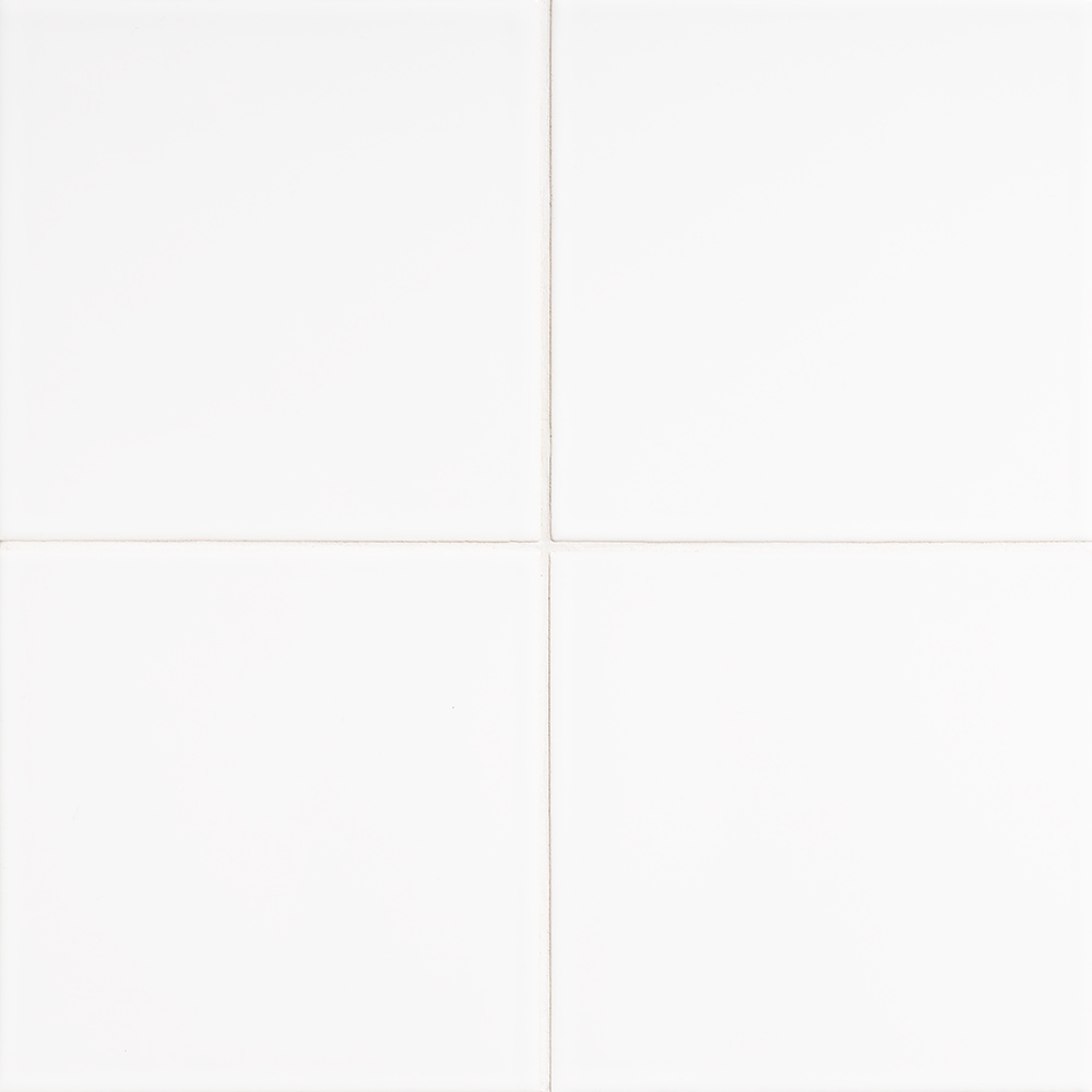 White Glossy Ceramic Tiles 6x6 MGM Tile