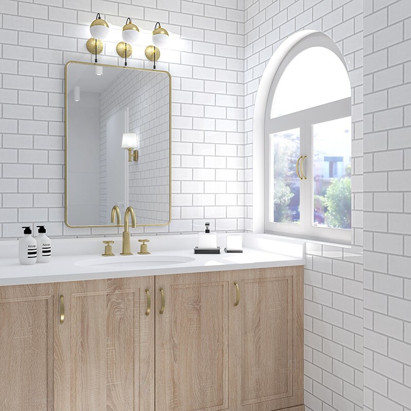 Royal White Glossy Subway Ceramic Tile 3×6