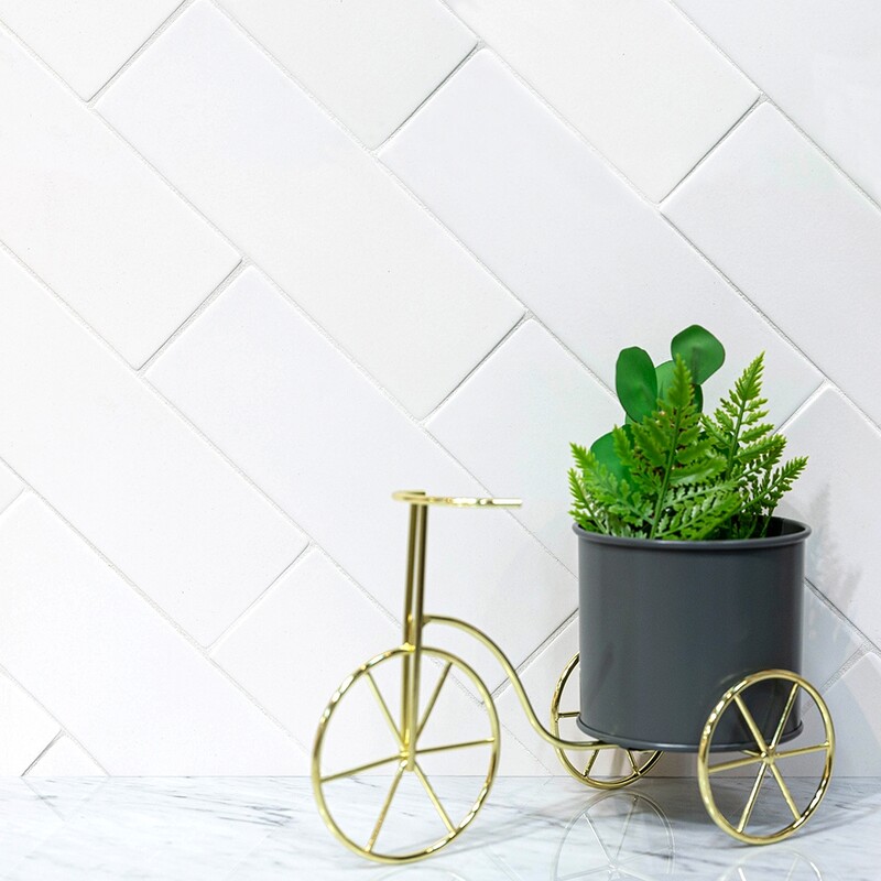Satin Cotton Matte Subway Ceramic Tile 3×9