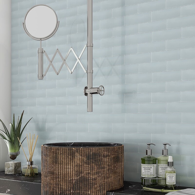 Sky Glossy  Thin Brick Tile 2 1/4×7 7/8