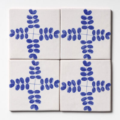 Cadet Matte Garden Topiary Glazed Terracotta Tile 6×6