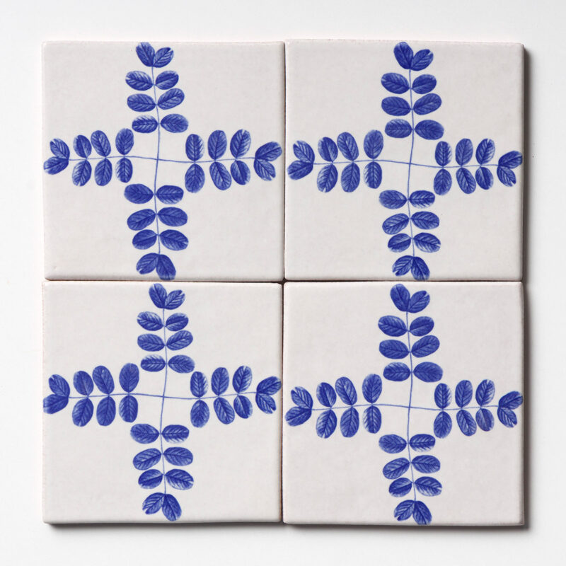 Cadet Matte Garden Topiary Glazed Terracotta Tile 6×6