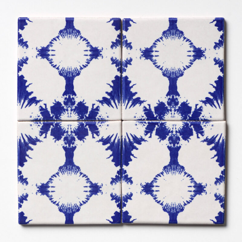 Cadet Matte Watercolor Glazed Terracotta Tile 6×6