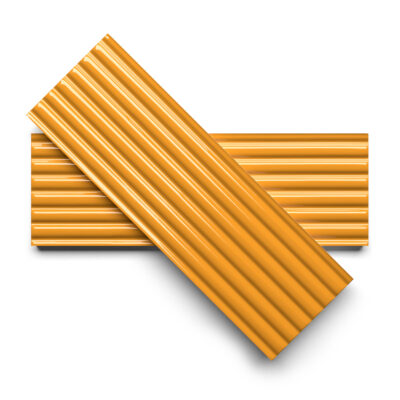 Saffron Glossy Fluted Ceramic Tile 4×12