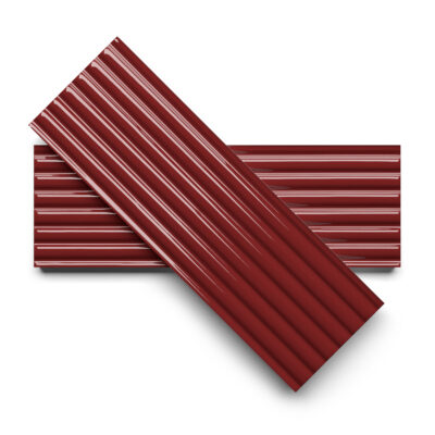 Rubino Glossy Fluted Ceramic Tile 4×12