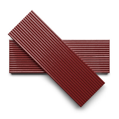 Rubino Glossy Thin Fluted Ceramic Tile 4×12