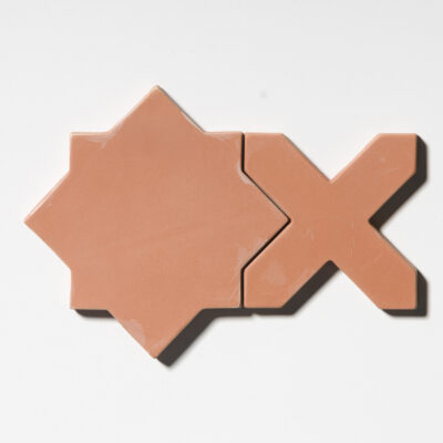Star And Cross Pattern Terracotta Tile